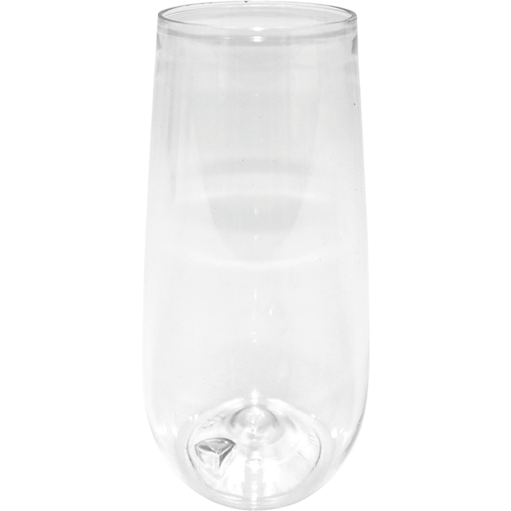 Custom 10oz. Plastic Stemless Champagne Flutes AK69110 DiscountMugs