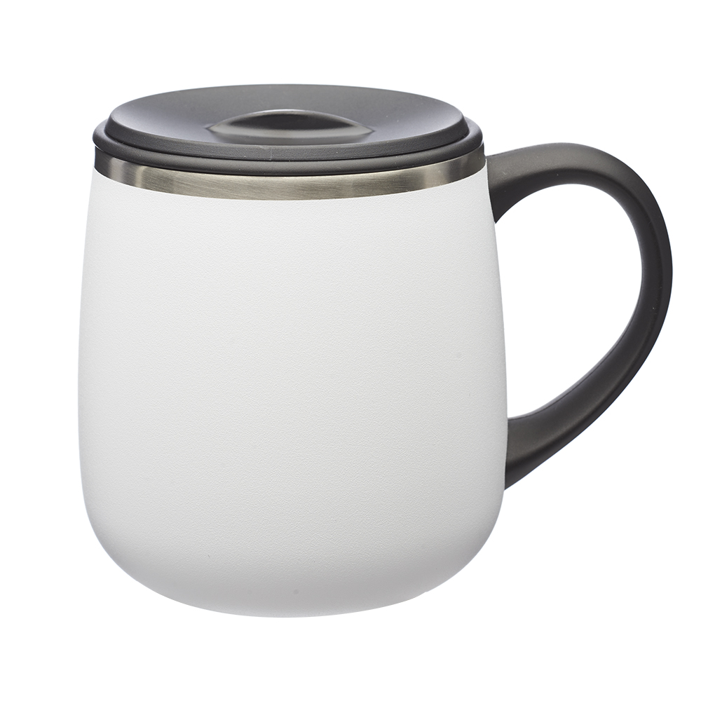 Personalized 11 oz. Stainless Steel Coffee Mugs with Lid TM375