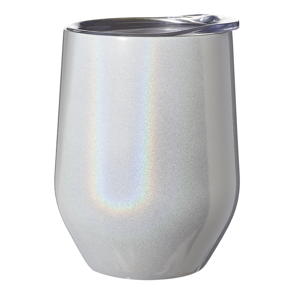 Custom 11 oz. Vacuum Iridescent Stemless Wine Glasses with Lid SW46I