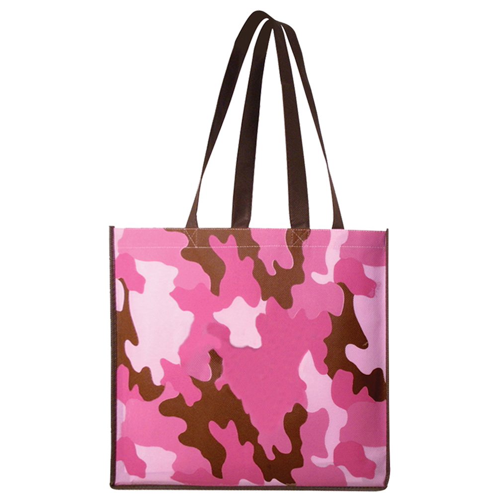 pink camo tote bag