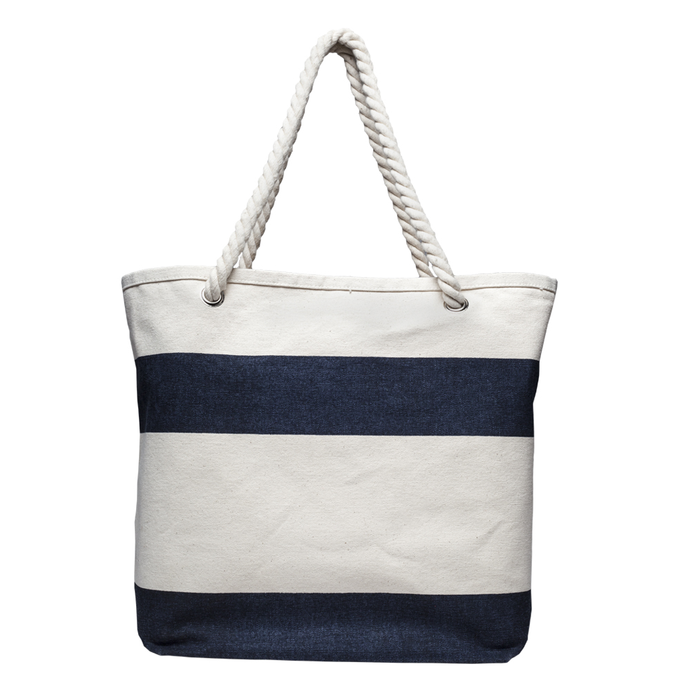 Striped Canvas Tote Bags With Rope Handles Tot3778 Striped Canvas Tote Bags With Rope Handles Tot3778