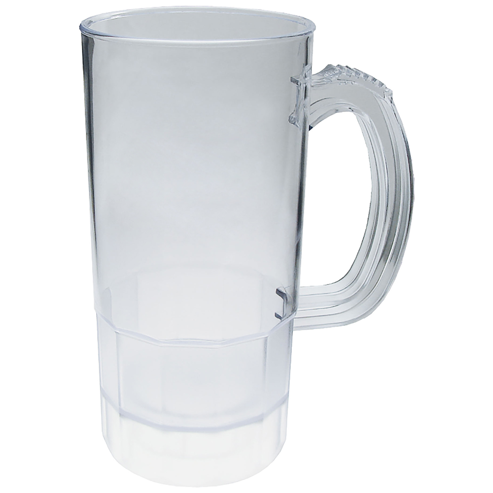 Personalized 22 oz. Fluted Clear Plastic Beer Mugs HWMGF22 DiscountMugs