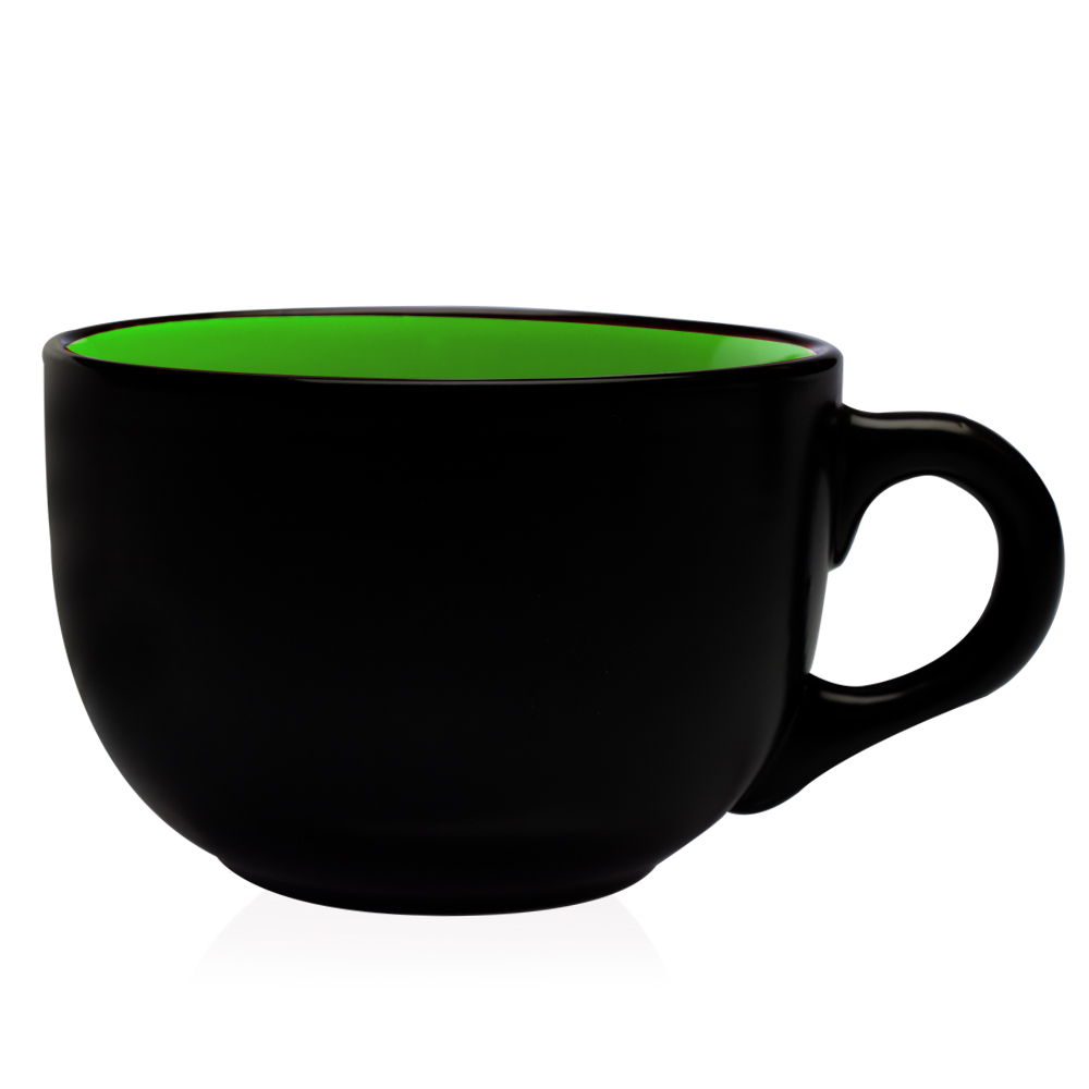 Custom 23 oz. Two Tone Soup Mugs with Handles 2403 DiscountMugs