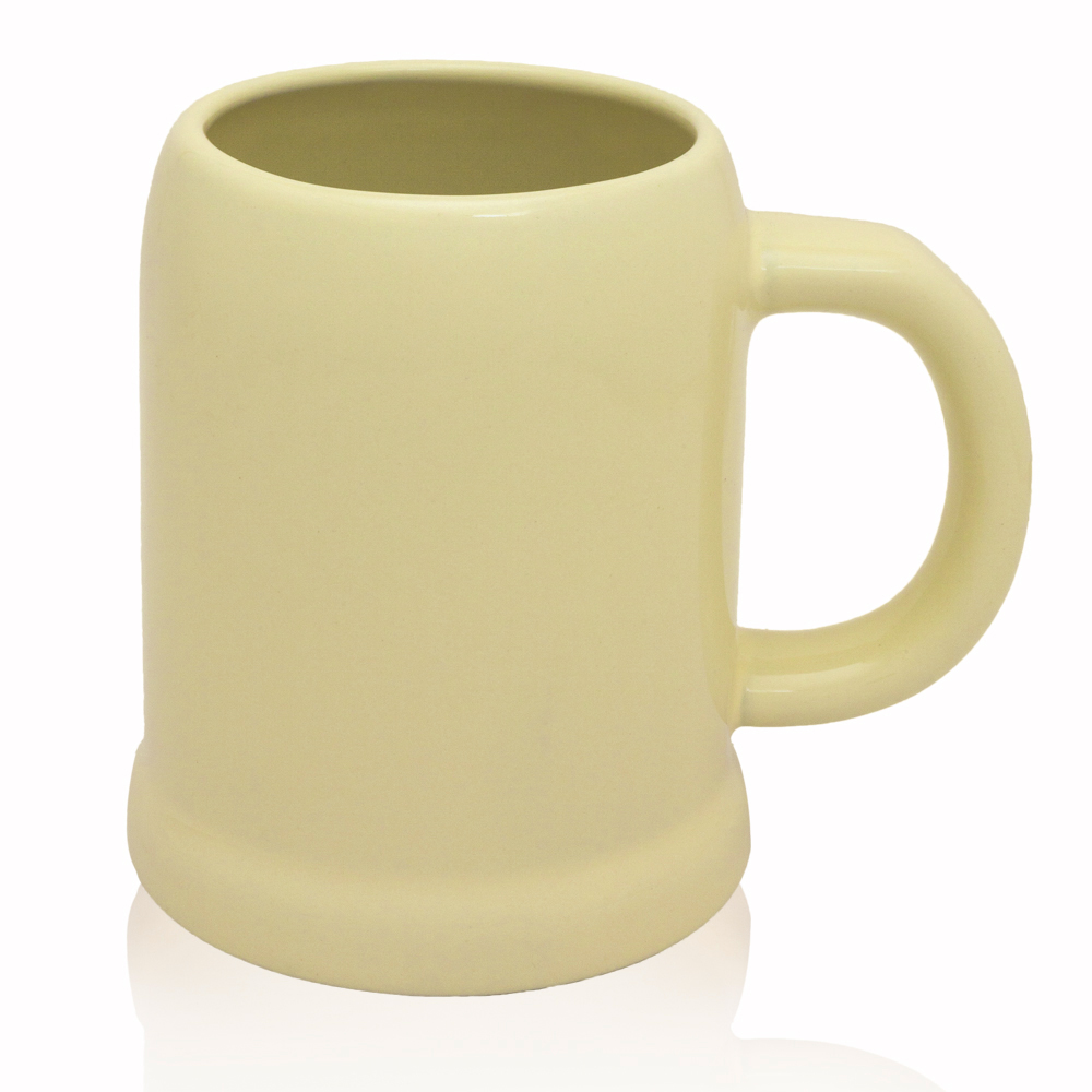 Custom 28 oz. Beige Ceramic Beer Mugs BM94 DiscountMugs