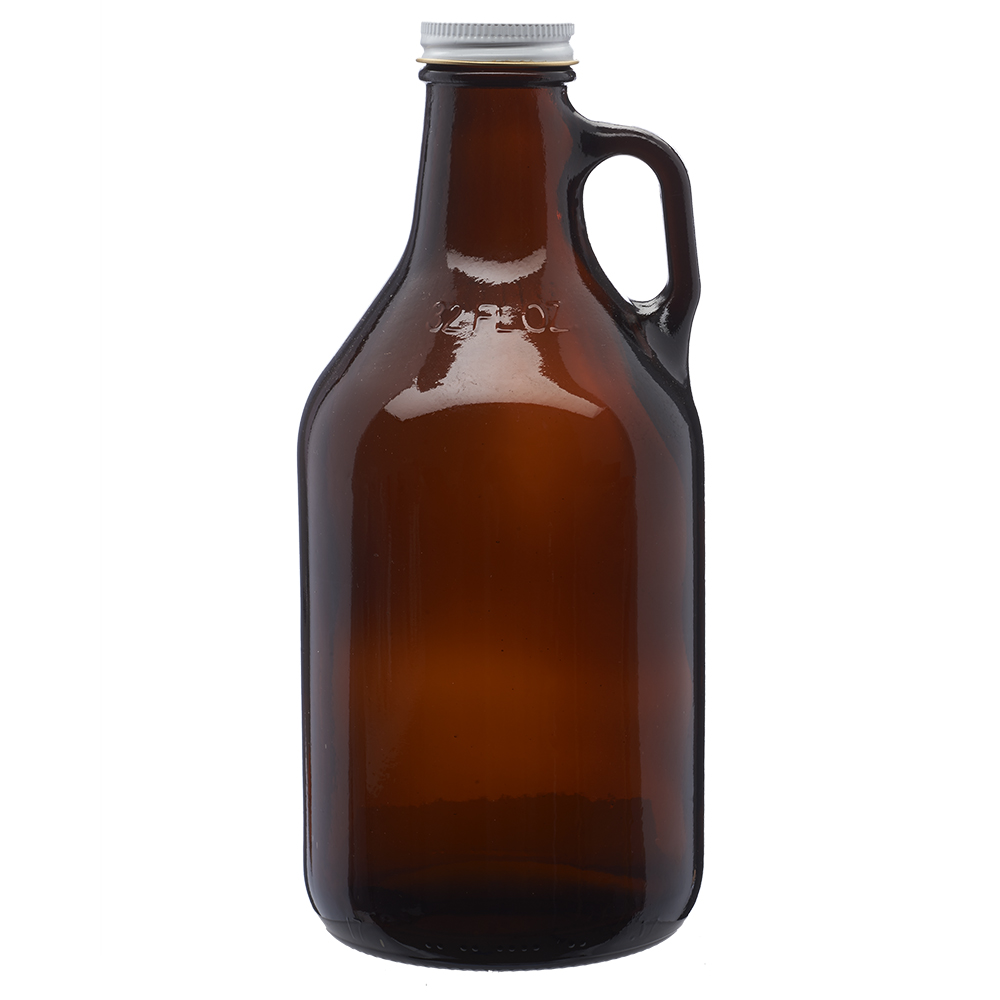 Personalized 32 oz. Amber Glass Beer Growlers 363412 DiscountMugs