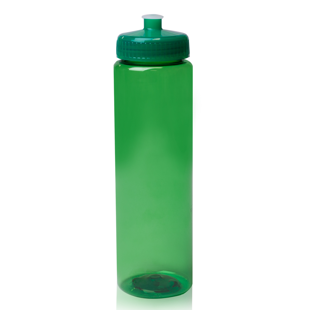 Custom 32 oz. PolyClear Plastic Water Bottles WB3263 DiscountMugs