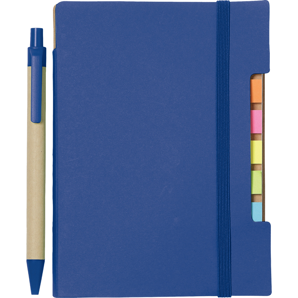 Personalized 4 inch x 6 inch Recycled Sticky Notebooks with Pen