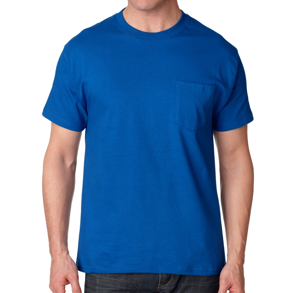 Printing Hanes Tagless Beefy-T T-shirts with Pocket | 5190 - DiscountMugs