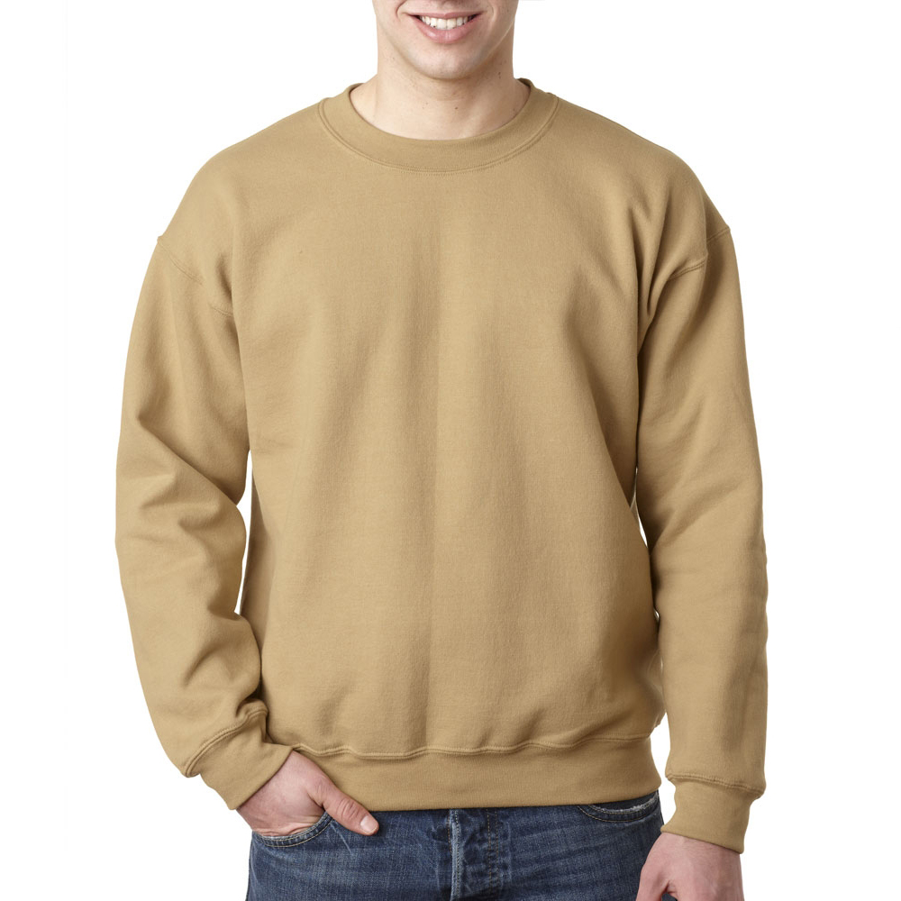 tan gildan crewneck