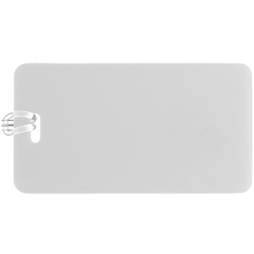 white luggage tags