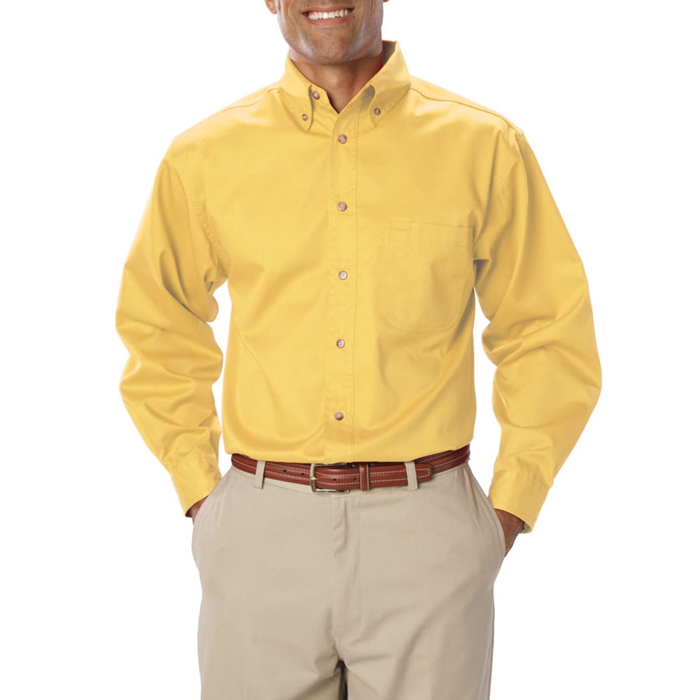 Embroidered Mens Long Sleeve Twill Dress Shirts | BGEN7217 - DiscountMugs