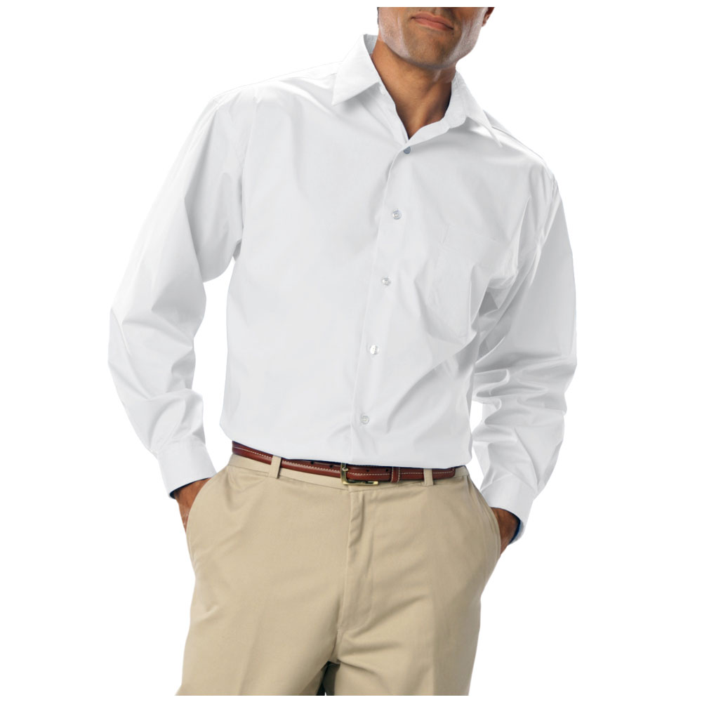 men's white poplin dress shirt
