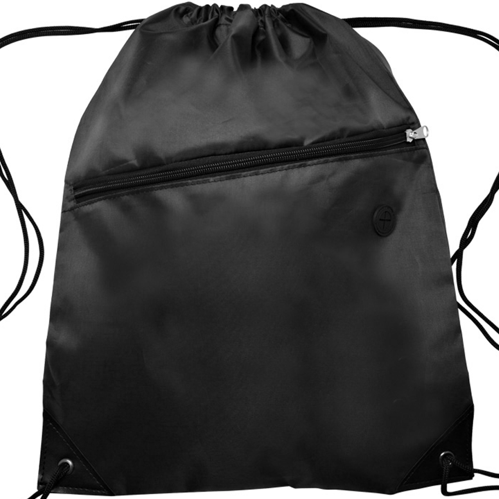 Personalized Drawstring Bags with Pocket | BPK14 - DiscountMugs