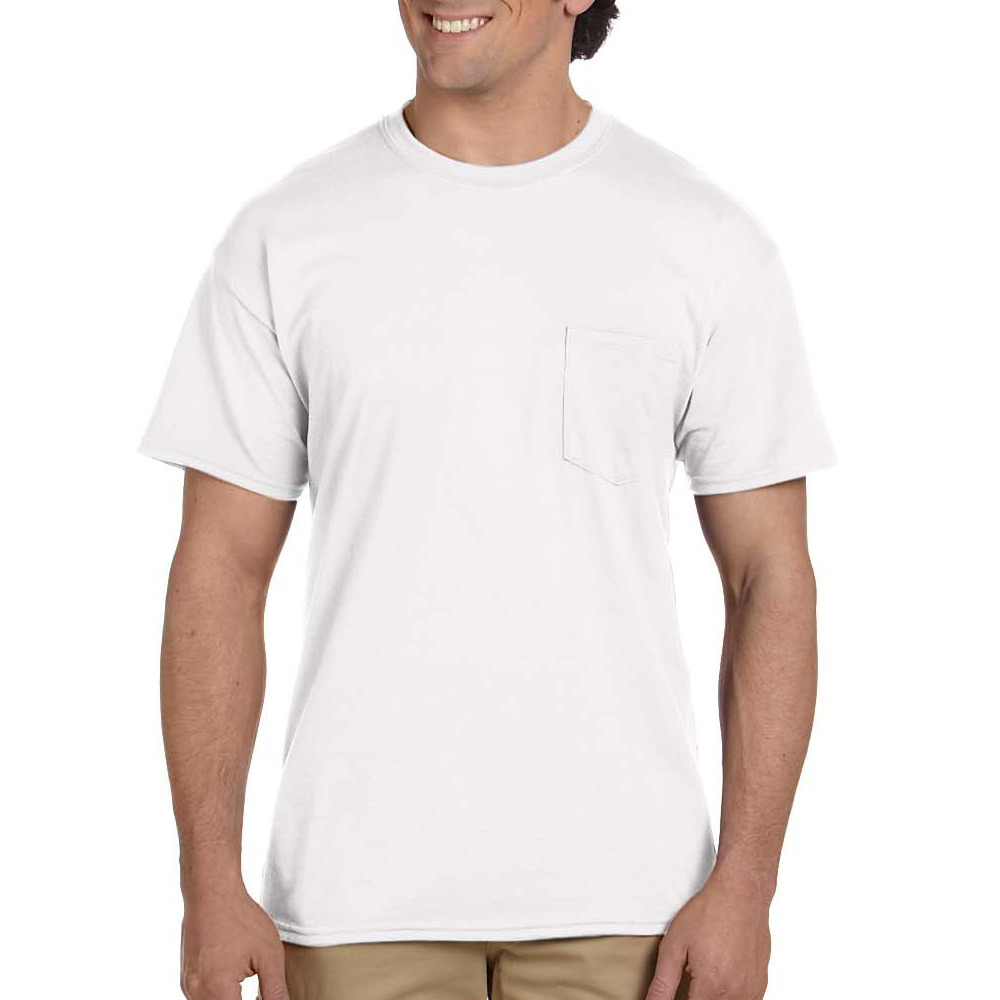 Printed Gildan Moisture Wicking Pocket T-shirts | G8300 - DiscountMugs