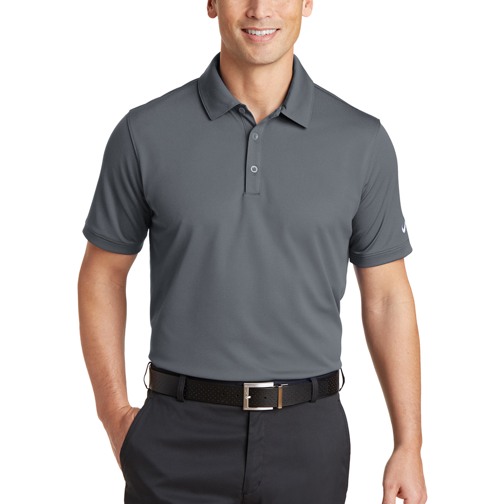 grey dri fit polo