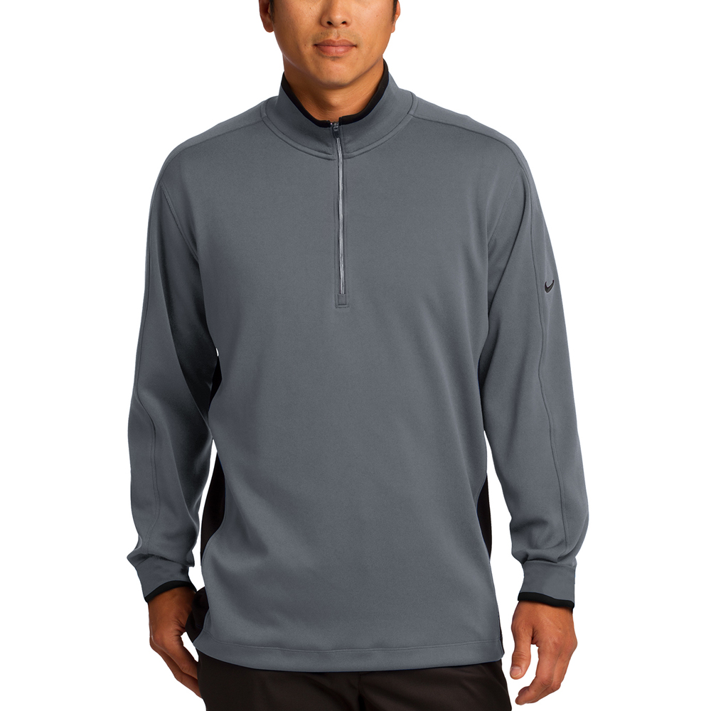 polyester half zip pullover