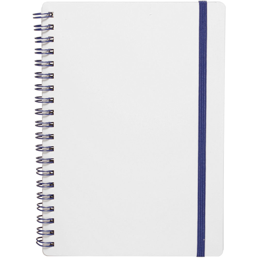 Custom White Spiral Notebooks with Elastic Band NOT40 Discountmugs