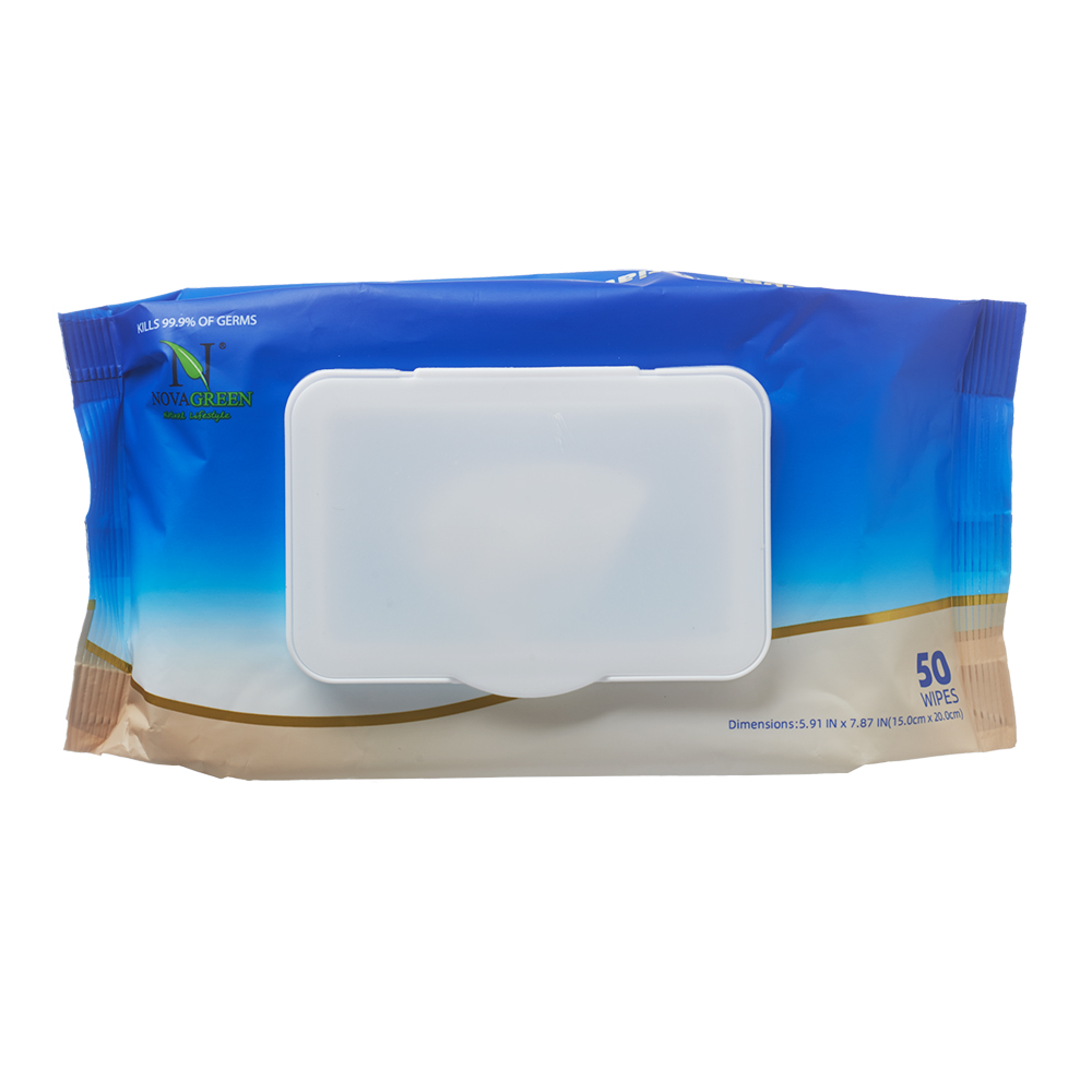 Affordable Printed Antibacterial Wet Wipes In Resealable Pouch