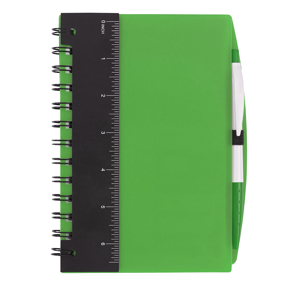 Custom Ruler Notebooks with Flags and Pen | X30002 - Discountmugs