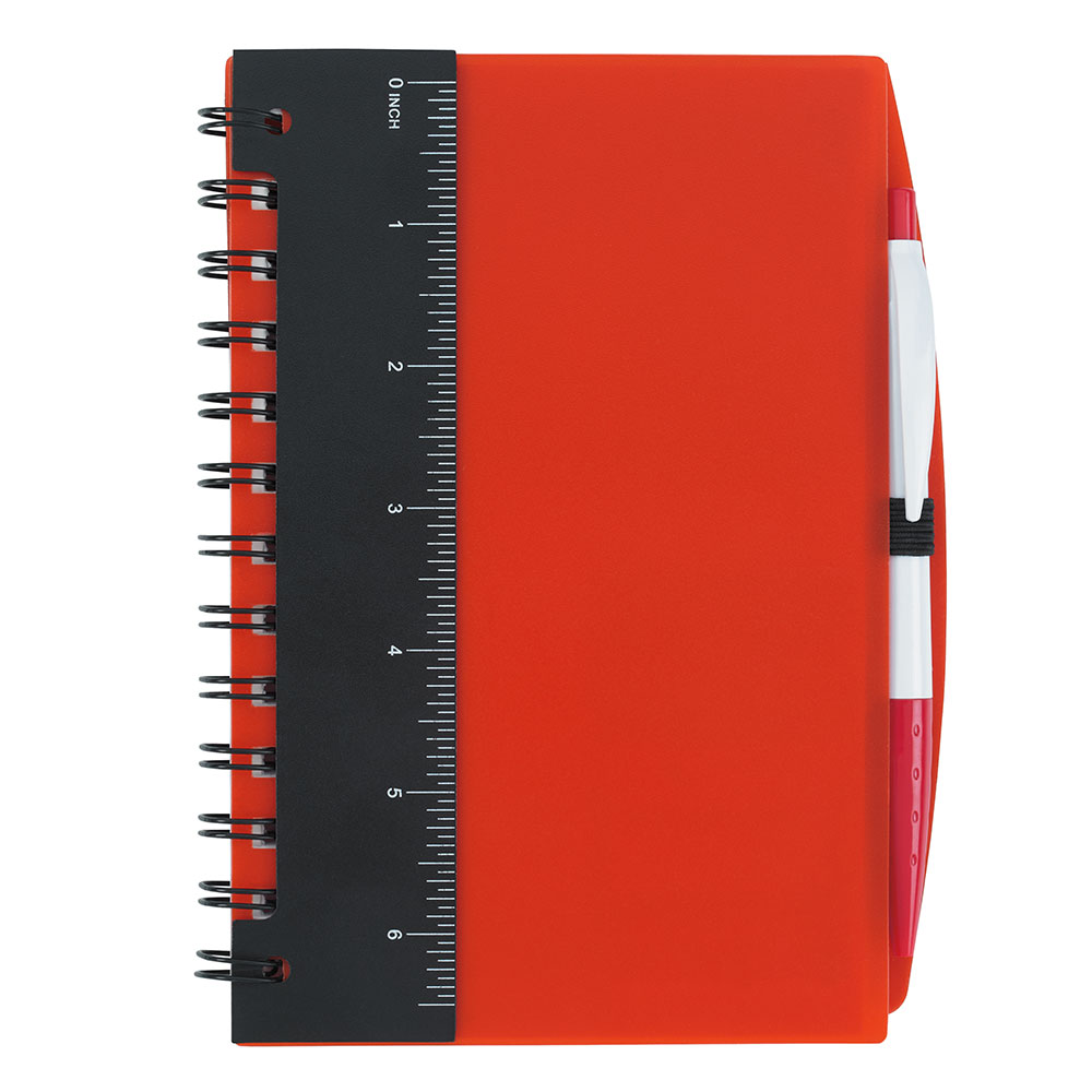 Custom Ruler Notebooks with Flags and Pen | X30002 - Discountmugs