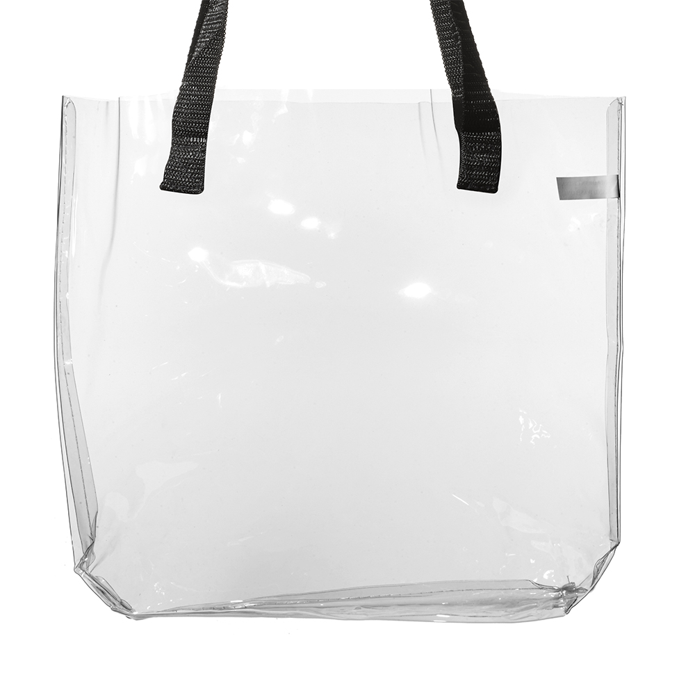 Personalized Savanna Clear Plastic Tote Bags | TOT259 - DiscountMugs