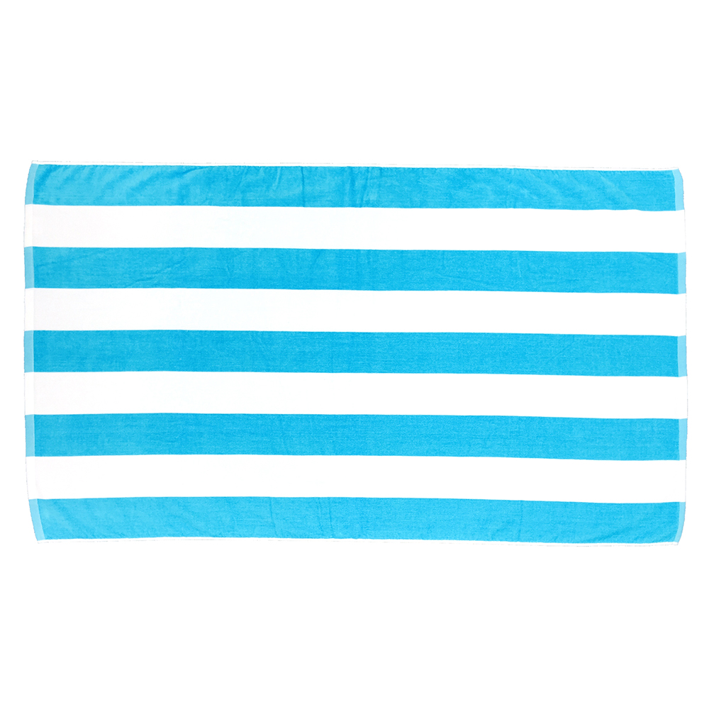 blue and white striped towels